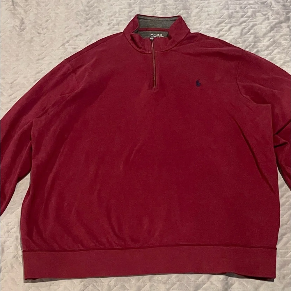 Polo Ralph Lauren l/s‎ performance 1/4 zip sweater mens XXL EUC